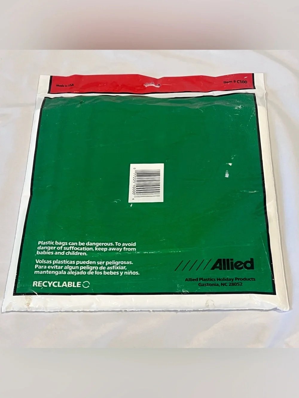 Vintage Allied Christmas Tree Bag C100 90” NOS Made USA